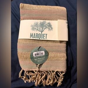 Marquet Fair Trade Open Weave Scarf OW wheat. Hand dyed and woven. 100% cotton